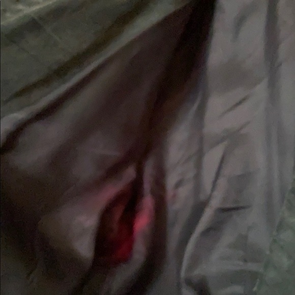 Green suede puffy shoulder gold buckle jacket M - Picture 8 of 10